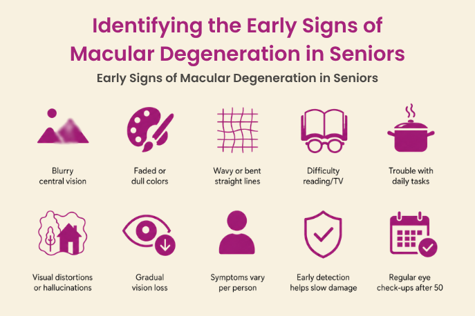 early sign of macular degeneration in seniors