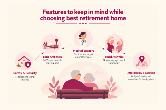 features to check while choosing retirement home