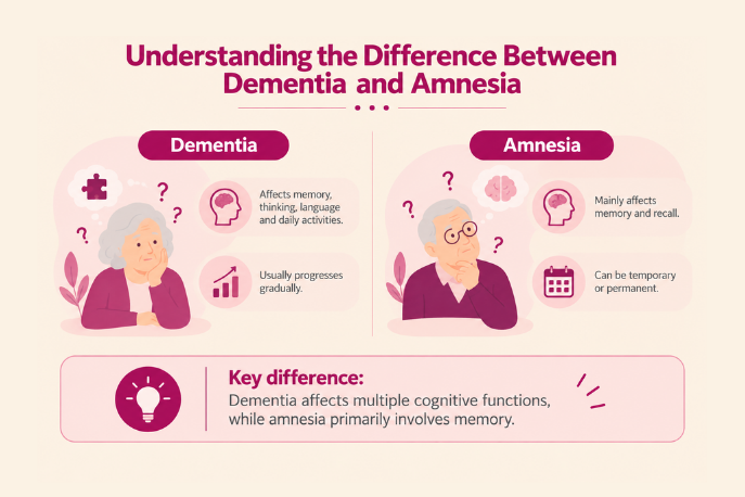 dementia vs amnesia